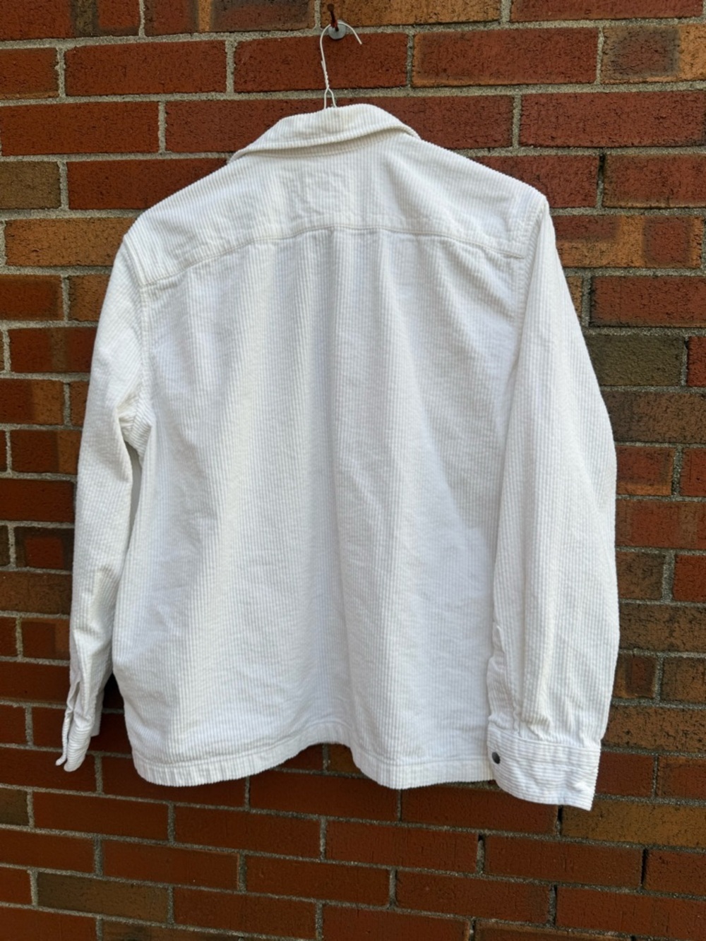 American Eagle White Corduroy Shacket Jacket Women’s XL Oversized Button Front - Picture 2 of 10